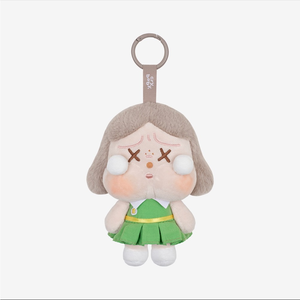 Pop Mart Crybaby Sunset Concert Plush Pendant Dim Green